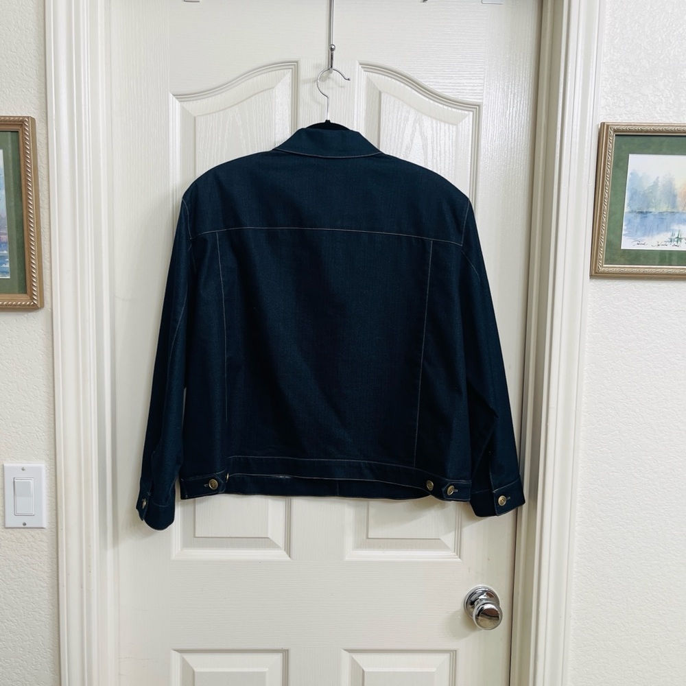 Doncaster Dark Blue Denim Trucker Jacket Women’s Plus Size 18 - Picture 2 of 6